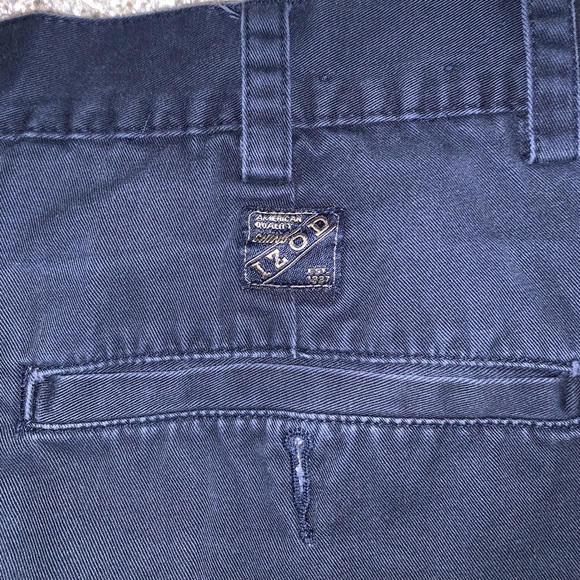 Izod Dark Blue Cotton Dress shorts size Waist 44 - Picture 11 of 11